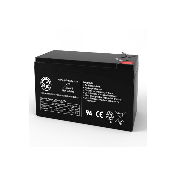 Battery Clerk AJC Medi-Man Rehab Products Patient Lift 5000 Medical Replacement Battery 7Ah, 12V, F1 AJC-D7S-J-2-190135 - main